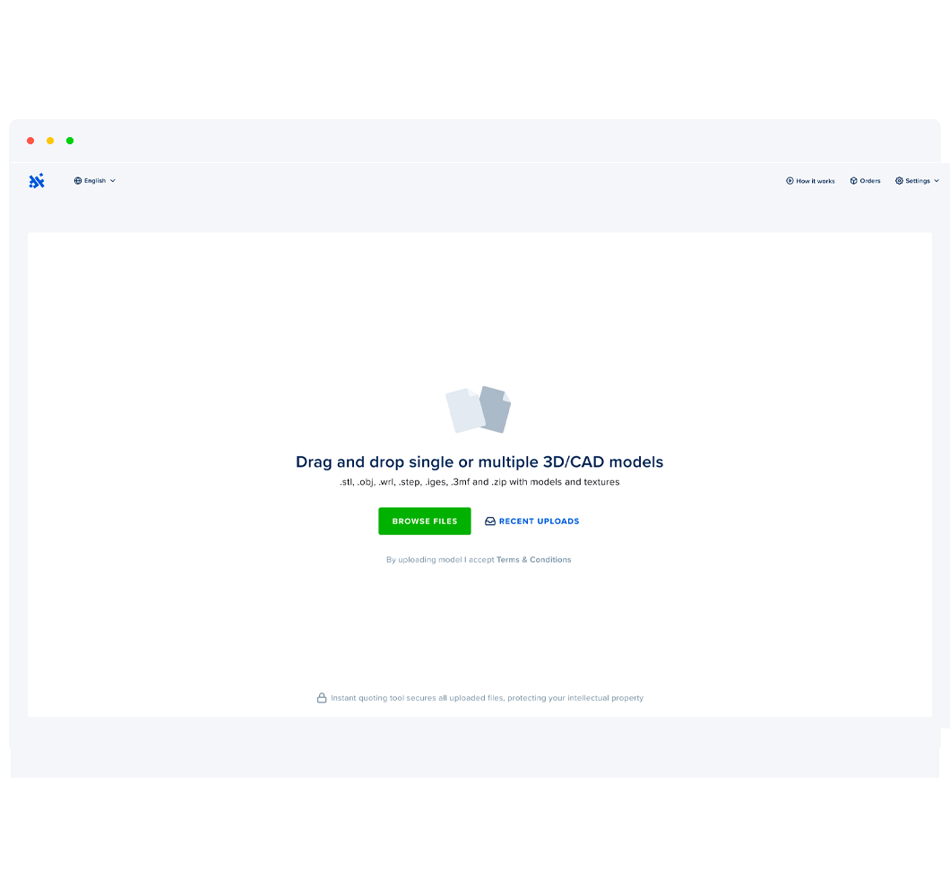 Digifabster instant 3D printing quotation tool interface