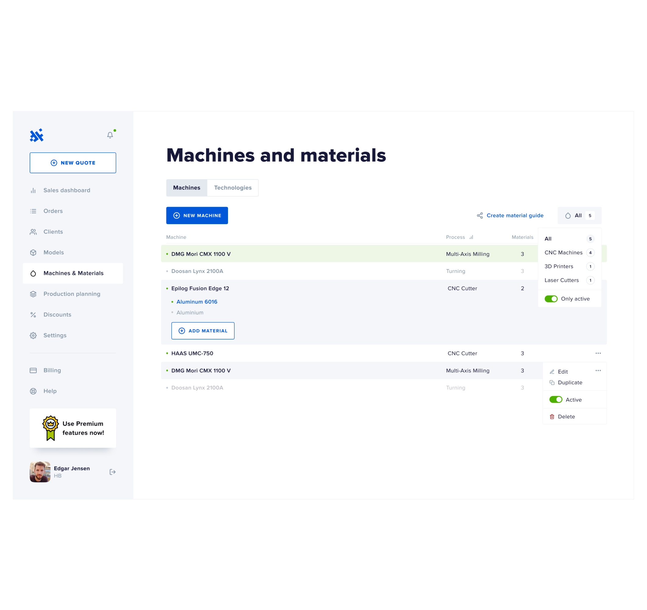 Digifabster instant 3D printing quotation tool interface